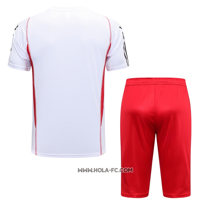 Chandal del Flamengo 2023-2024 Manga Corta Blanco - Pantalon Corto